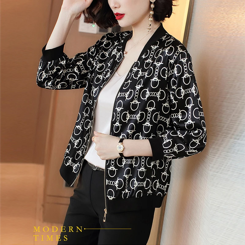 

Plue Size 3XL Jackets Women 2020 New Summer Women's Print Basic Jacket Fashion Thin Outwear Bomber Female Baseball Jacket Women