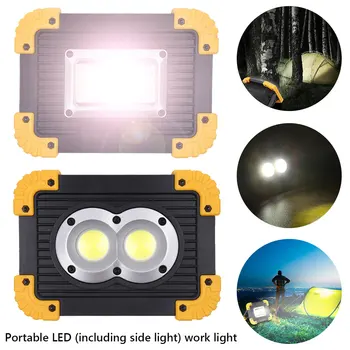

4 Light Modes Portable Spotlight Super Bright Led Work Light Rechargeable for Outdoor Camping Lamp Fishing Hiking Flashlight