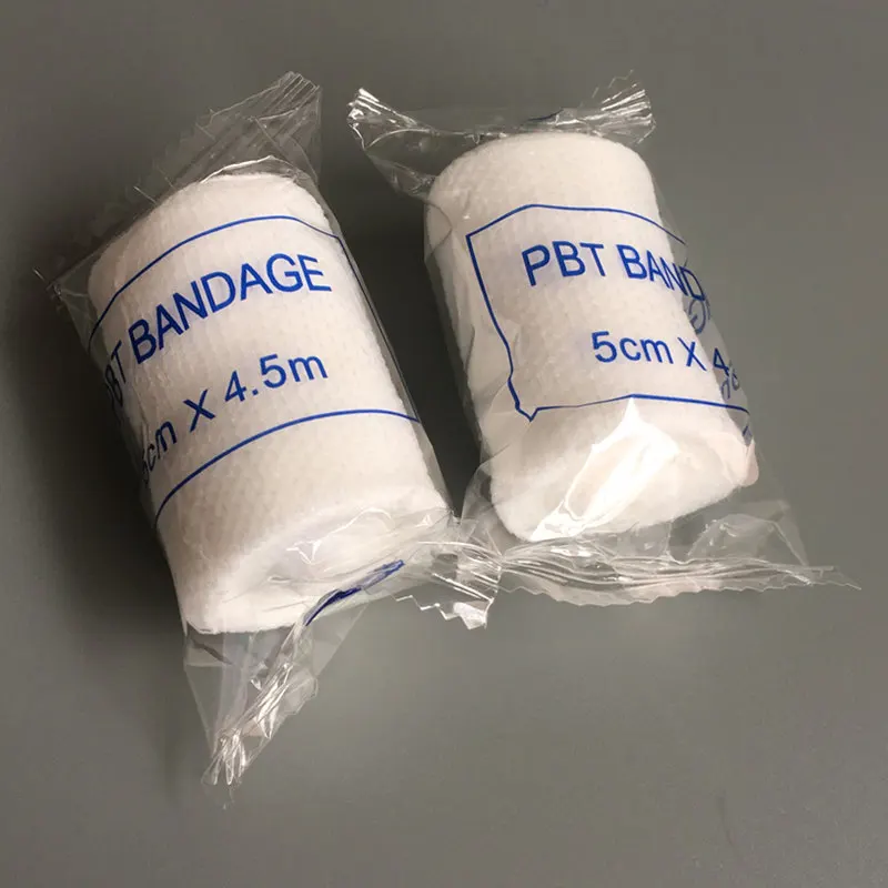 5 unids/lote vendas de yeso no vendaje tejido de primeros auxilios kit de suministros PBT médico vendaje elástico mascota venda al por mayor