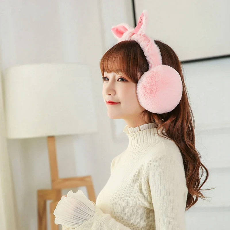 Женские Kawaii зимние теплые мягкие с буквенным принтом и бантом, женская накидка, складные хлопковые плюшевые гетры для студентов