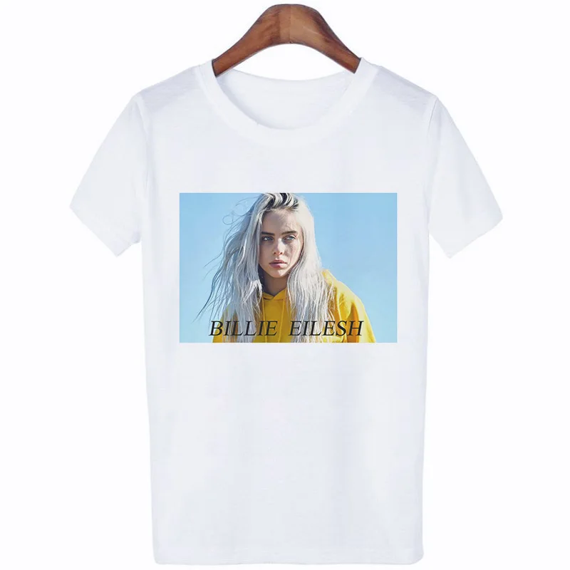 Футболка с надписью Look at my eyes Billie Eilish, Женская Повседневная футболка в стиле Харадзюку с круглым вырезом, новая футболка в стиле хип-хоп, хипстерские Топы в стиле панк, футболка - Цвет: 3826
