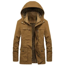 Helisopus Тренч пальто для мужчин Повседневная ветровка Длинные куртки мульти-карман с капюшоном ветрозащитный Теплый пальто мужские куртки
