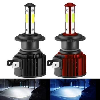 

2PCS H7 LED 6500K 8000K Car Headlight 50W 10000LM 4 Sides COB Chips Bulb H11 H8 H9 HB3 HB4 9005 9006 LED Fog Light Auto Headlamp