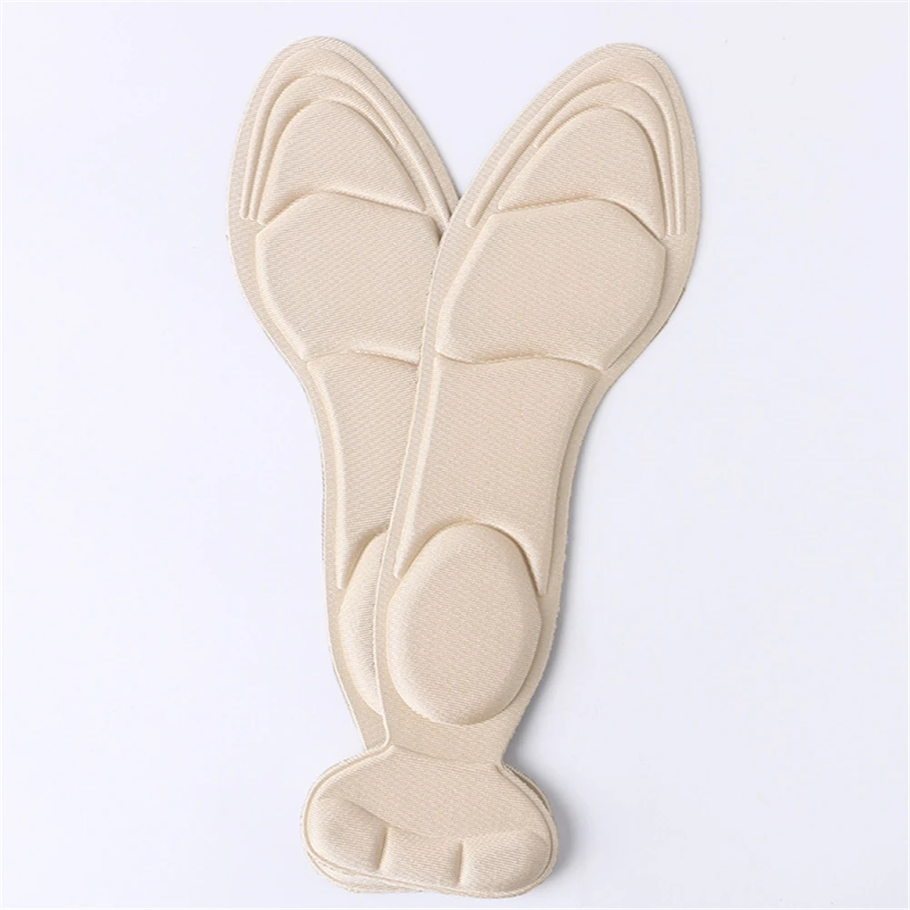 Women's Thickening Massage Insoles For High Heels Breathable Solid Color Black Sponge Sweat Absorbent Arch Insoles Shoe Pad Sole