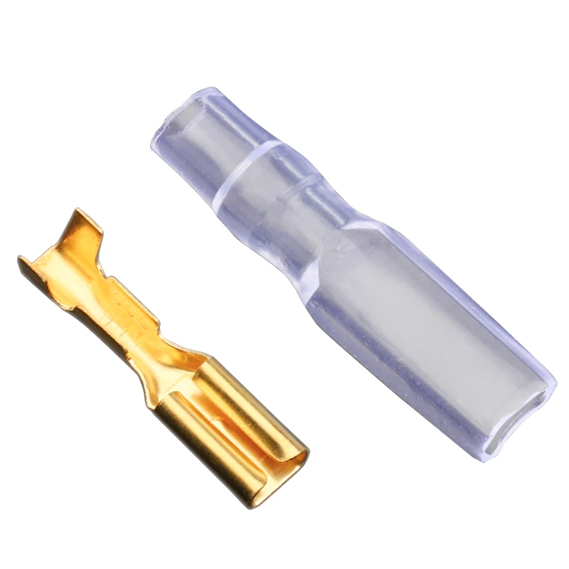 

100sets 2.8 Inserting spring end insulated guard plug type cold pressure junction switch terminal