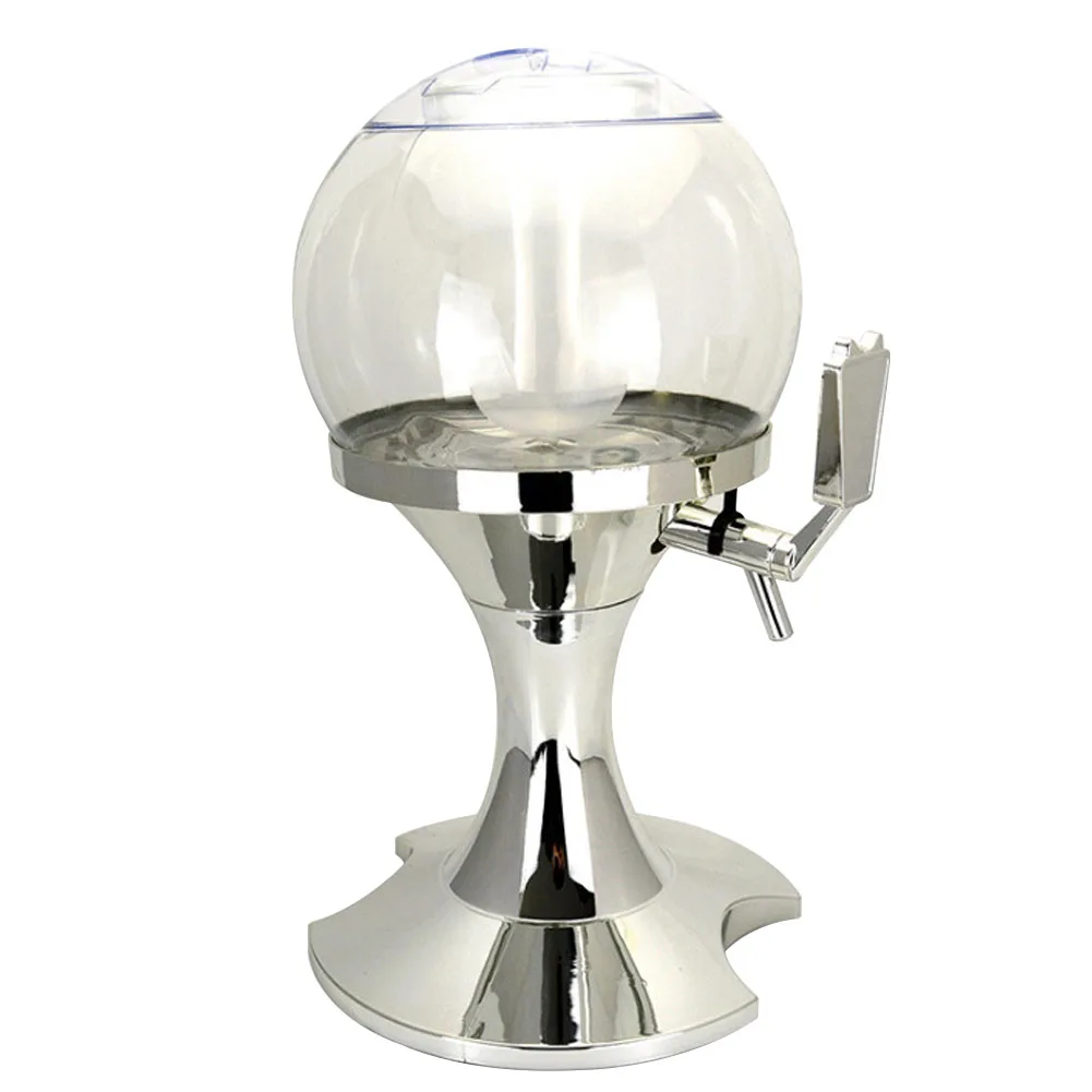 Silver 3.5L контейнер пивная башня практичный портативный шарообразный формы Прочный Холодный черновик напитков Прилавок с дозаторами пластиковый инструмент Pourer ледяной сердечник - Цвет: Silver