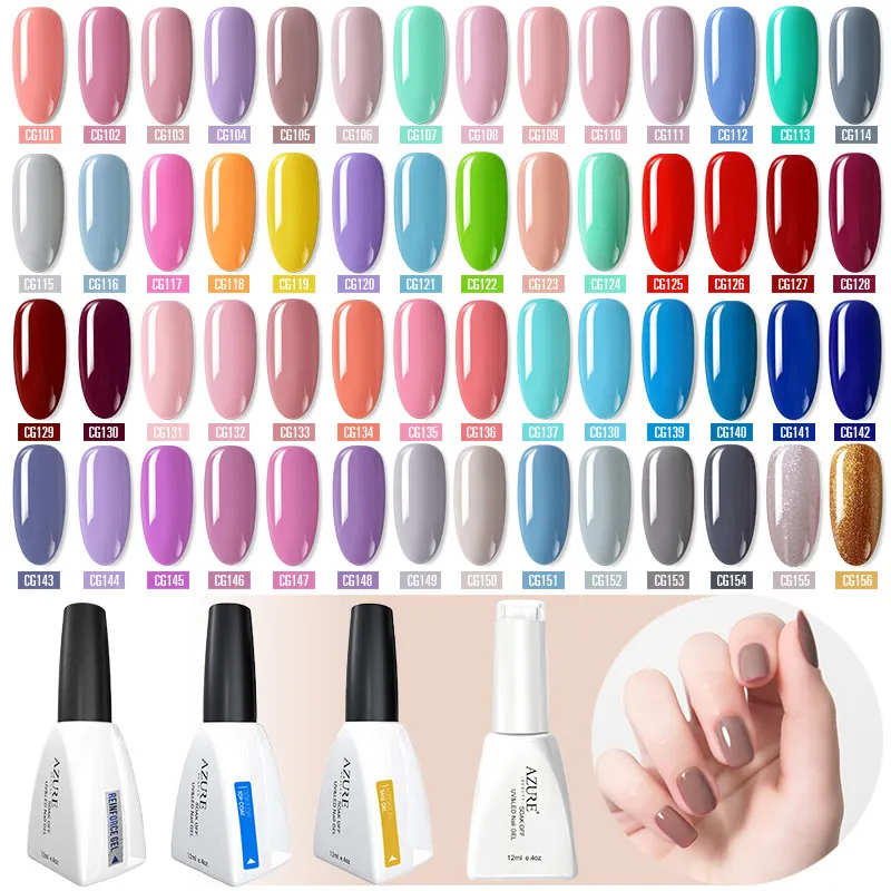 

Azure Beauty Nail UV Gel Polish Soak Off Hybrid Varnish Semi Permanent Led Gel Nail Lacquer Long Lasting Glitter Shining Polish
