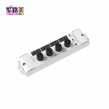 

V4-K DC12V-24V Constant voltage 2.4G RF key 4 Knob RGBW LED RF Controller Four PWM frequency 250/500/2000/8000Hz 4 x (48-96)W