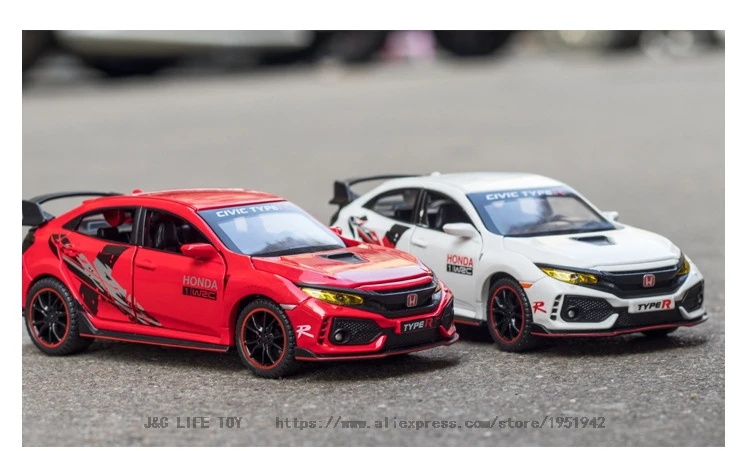 1:32 Honda Civic Type R Limited Edition Toy Car Metal Toy Diecasts &Amp; Toy Vehicles Car Model High Simulation Car Toys For Boy