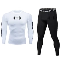 Mma rashguard Мужская многофункциональная футболка для фитнеса, набор мужских брюк с 3d принтом, термобелье, одежда MMA S-XXXXL