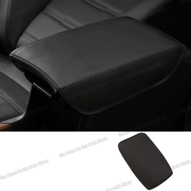 Lsrtw2017 Carbon Fiber Leather Car Armrest Cover for Honda Crv CR V