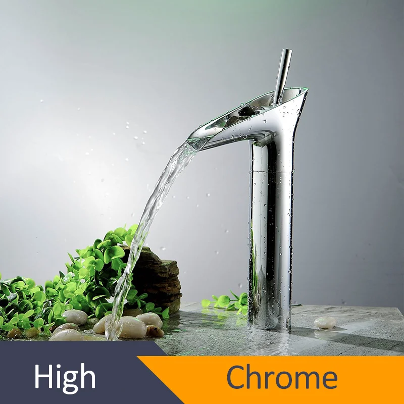 High Chrome Vidric Черный Античный открытый смеситель для раковины раковина кран Torneira Banheiro одной ручкой смеситель кран для ванной комнаты сосуд Раковина кран - Цвет: High Chrome