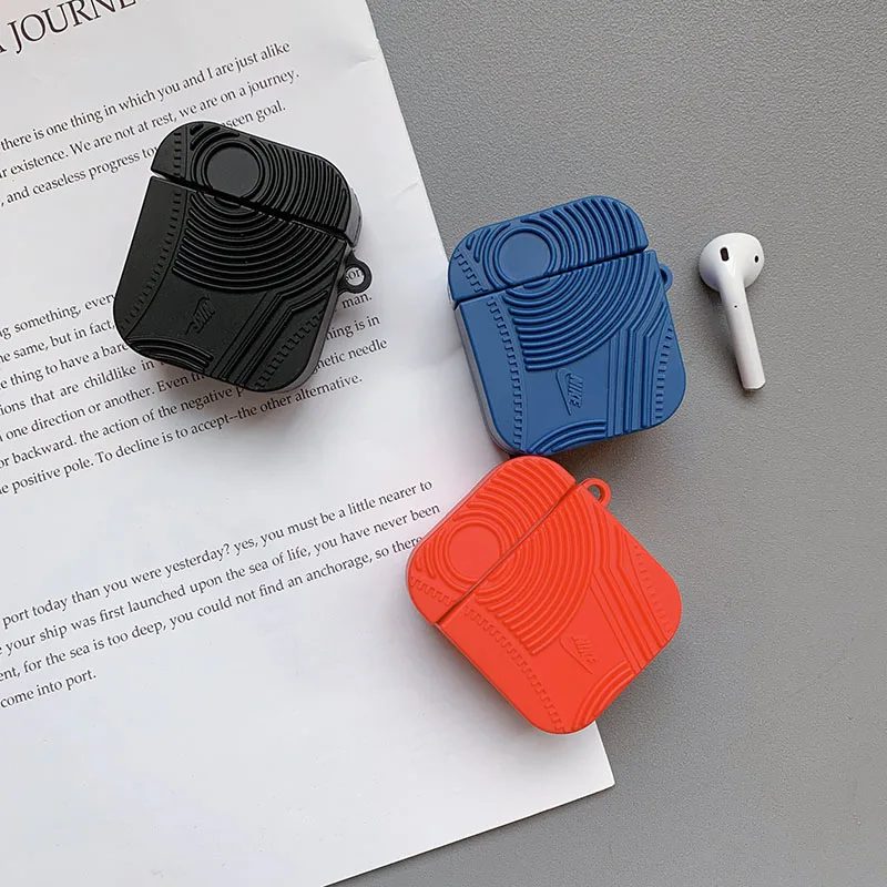Модная Милая подошва для AirPods 1 2 беспроводные наушники чехол Мягкий силикон iphone \