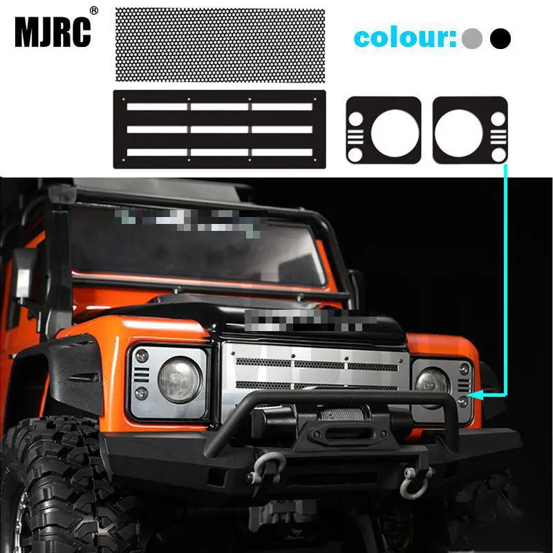 

1/10 Simulation Climbing Car Traxxas Trx4 Defender Metal Simulation Front Grille Net Protective Lampshade Front Face Decoration