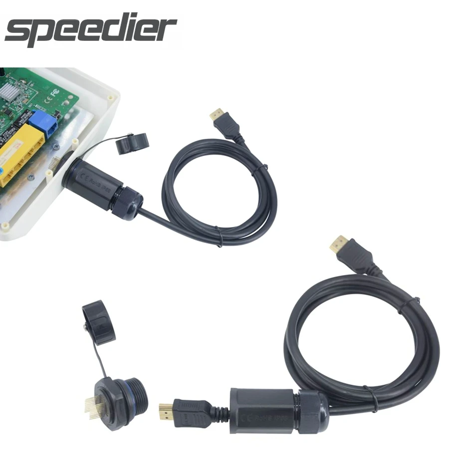 M25 HDMI 2 0 соединитель водонепроницаемый кабель гнездо к 20 контактный разъем