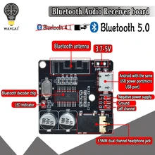WAVGAT Bluetooth Audio Receiver board Bluetooth 5.0 mp3 lossless decoder board Wireless Stereo Music Module lusya bluetooth 5 0 qcc3003 wireless receiver ess9023 dac decoder hifi preamplifier lossless bluetooth adapter t0014