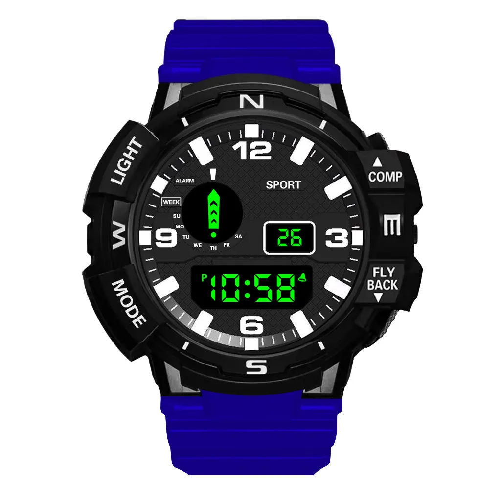 Роскошные мужские электронные многофункциональные спортивные часы, цифровой светодиодный часы с датой, спортивные уличные электронные часы, подарок, часы 50