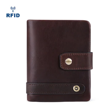 

Vintage Men Wallet Genuine Leather Short Wallets Male Multifunctional Cowhide Male Purse Coin Pocket Photo Card Holder WB47