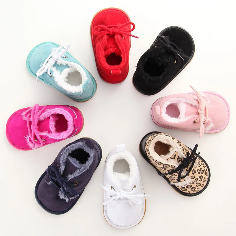 

0-1 years old baby shoes winter rubber soles men and women baby cotton shoes Martin shoes warm plus velvet children's shoesZQ132