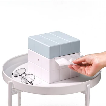 

Cube Tissue Box, Hollow-carved Design Removable Stable FixedSimple Nordic Style Storage Box