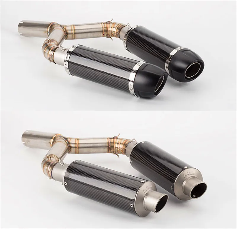 

Motorcycle modified Akrapovic exhaust pipe muffler shiver750 exhaust pipe carbon fiber SHIVER 750 middle section