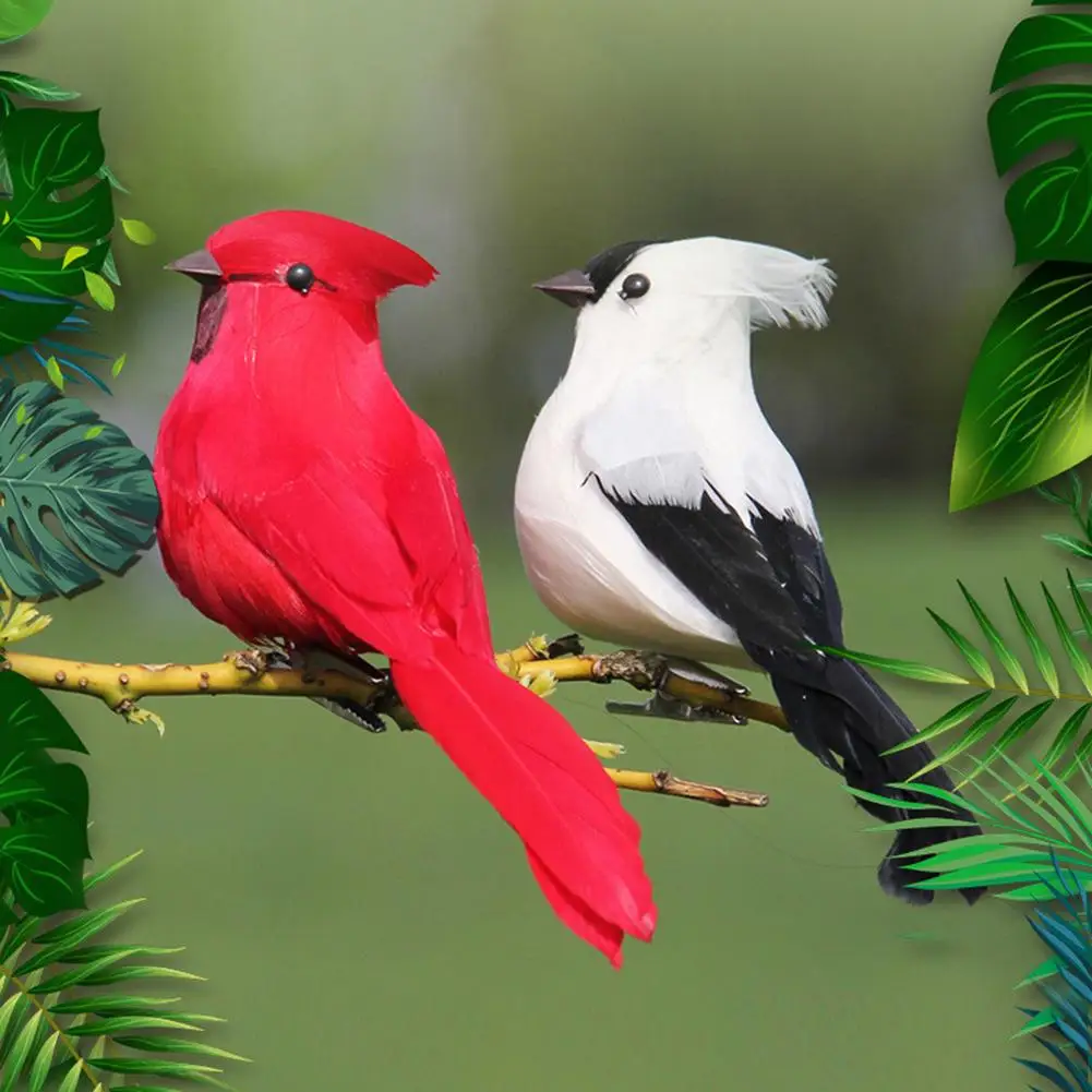 

Lifelike Artificial Foam Animal Bird Clip Clamp Home Garden Tree Park Ornament