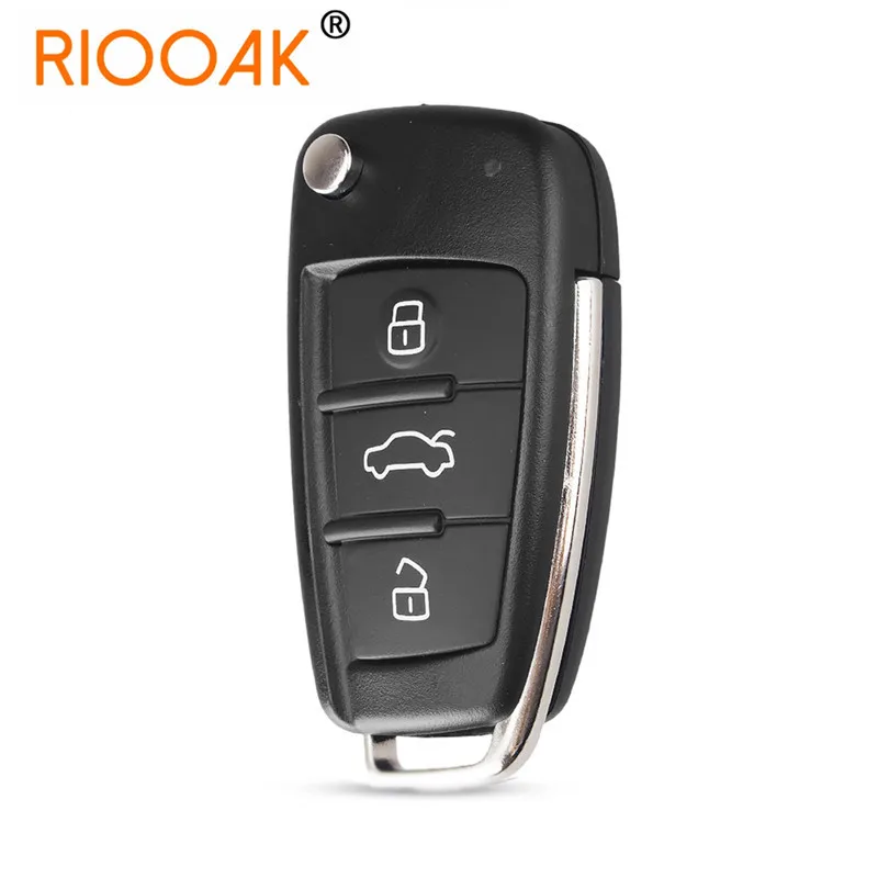 

Чехол для автомобильного ключа HU66, складной чехол с 3 кнопками для Audi TT, Q3, A8, A6, c5, c6, A4, b6, b7, A3