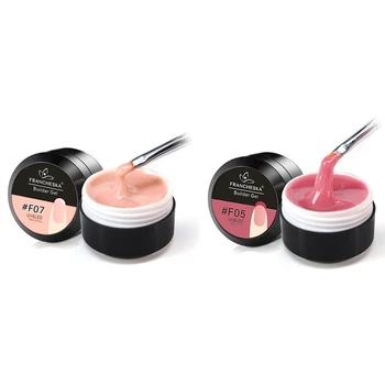 

2Pcs Francheska Camouflage Gel Builder Gel Quickly Uv Builder Gel Soak Off Nail Extension Jelly Poly 10 Colors Clear Pink White