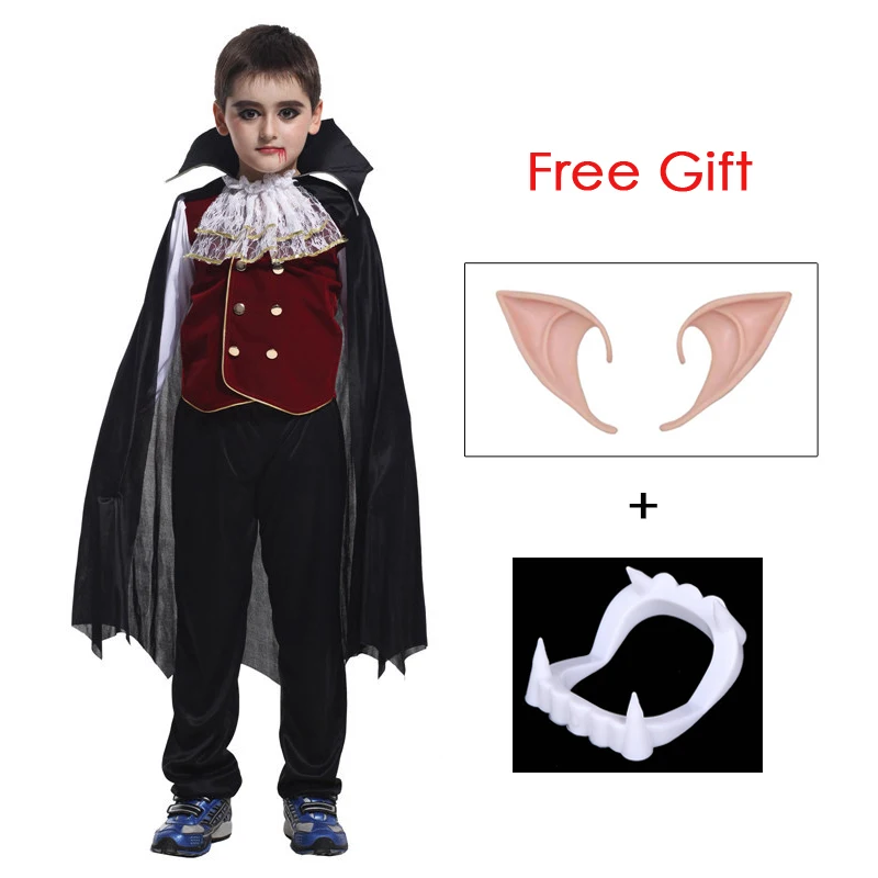 Fantasia Drácula Infantil Halloween - Vampiro Menino