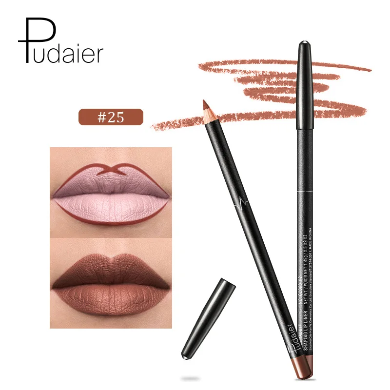 25 1 шт. Новинка Pudaier Lipliner Nude губная помада карандаш стойкий водонепроницаемый матовый для макияжа, косметика для губ 36 цветов - Цвет: 25