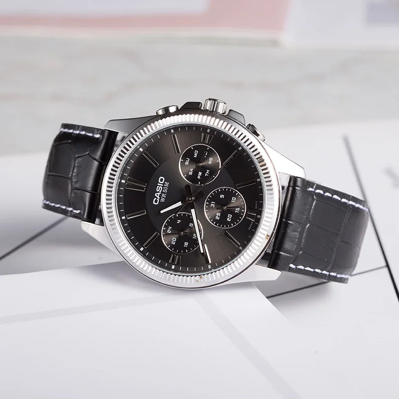 Casio Часы Указатель серии кварцевые мужские часы MTP-1375L-1A