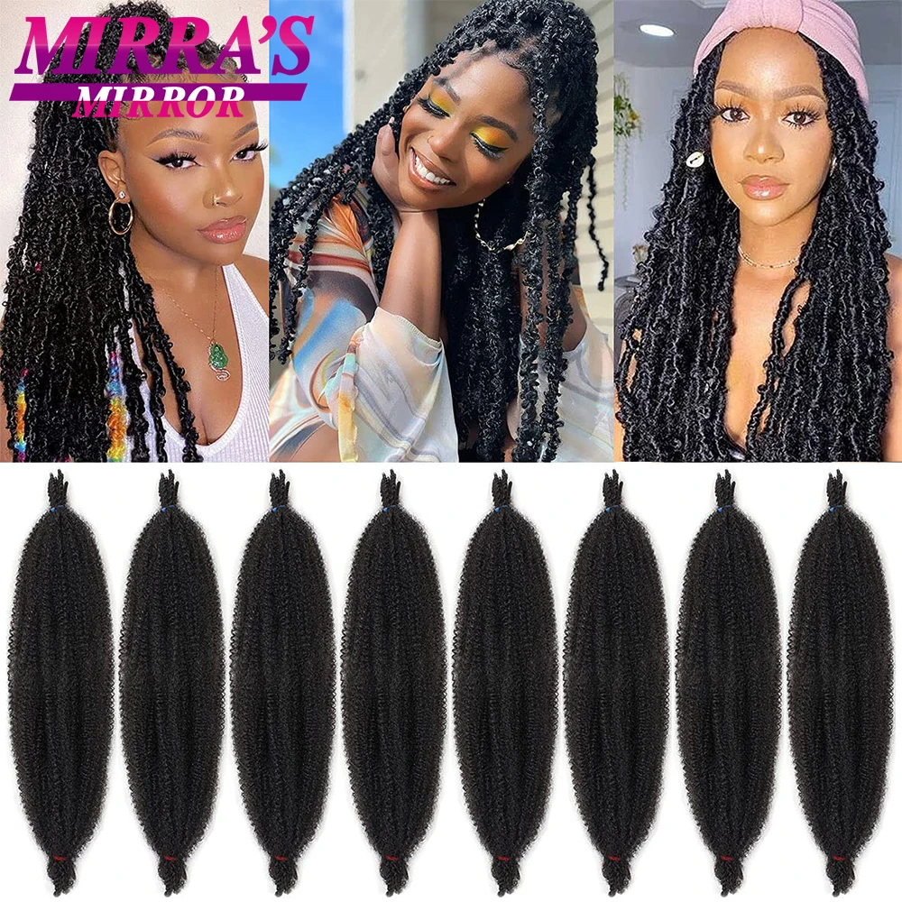 16/24/28 Inch Kinky Marley Twist Crochet Braids Afro Pre-separated Spring Twist  Hair For Butterfly Locs Synthetic Hair Extension - Synthetic Braiding Hair(for  Black) - AliExpress