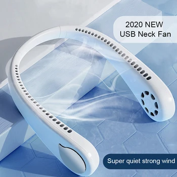 

2020 Mini USB Neck fan Ultra quiet wind Wearable Fan handheld Air Cooler Conditioner Portable Automation Modules