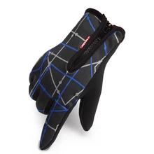 Ветрозащитные антискользящие перчатки ветрозащитные теплые сенсорные перчатки дышащие зимние мужские и женские черные перчатки унисекс на молнии