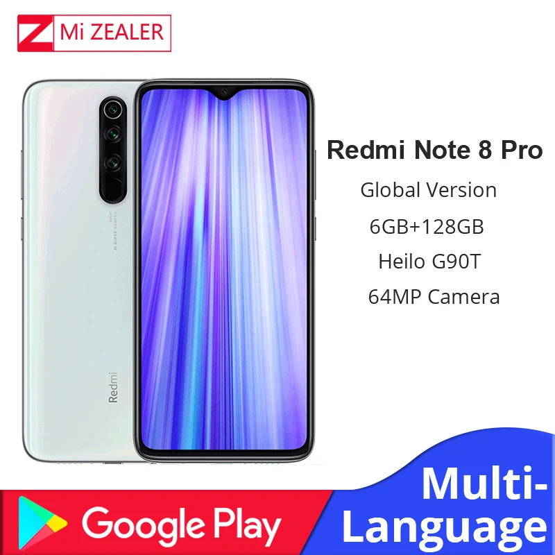 Xiaomi Redmi Note 8 Pro с глобальной версией 6 ГБ ОЗУ 128 Гб ПЗУ мобильный телефон MTK Helio G90T 53