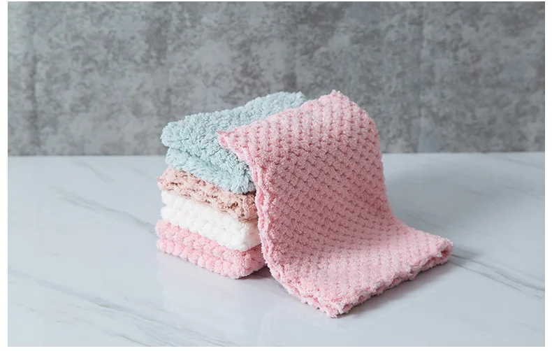 Household Super Absorbent Cleaning Cloth Rag For Cars Microfiber Kitchen Towel Dishcloths Washing Cleaning Rags For Dish Washing