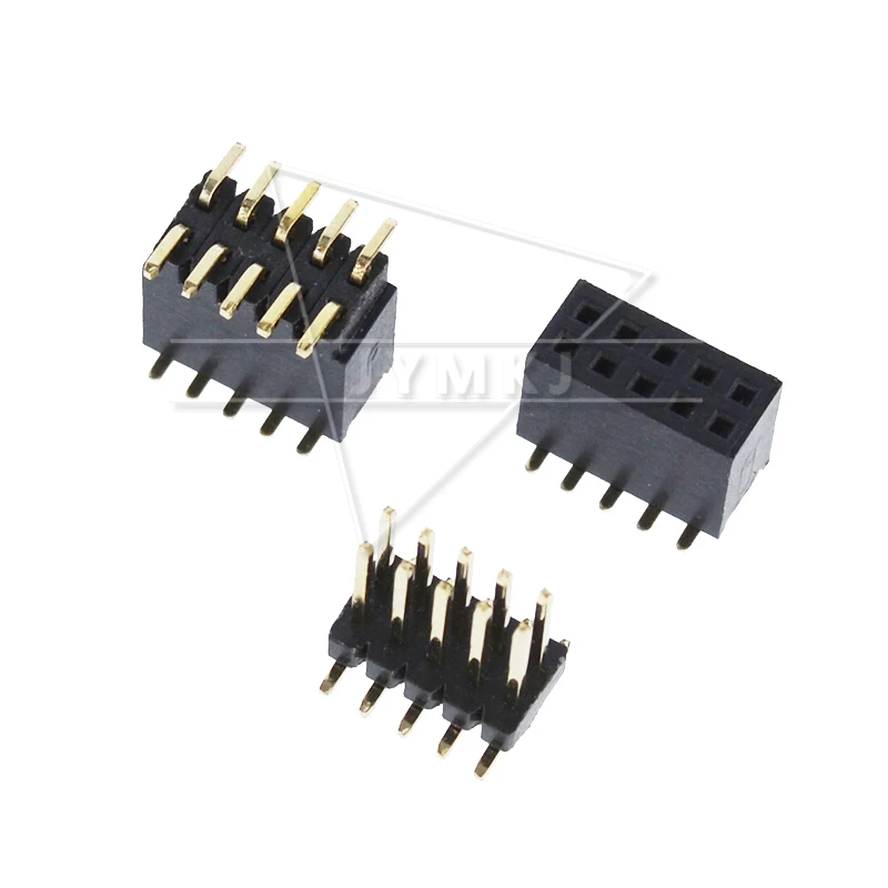 10 шт. SMD SMT 2*2/3/4/5/6/7/8/9/10/12/16/20/40/PIN двойной ряд Мужской Женский контактный разъем 1,27 мм Шаг соединитель полосы