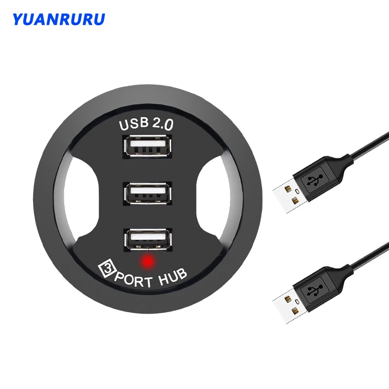 Hub Usb com Várias Portas Desktop Grommet Audio Desk Mount Adapter Hub Usb 2.0 Portas - Imagem 3