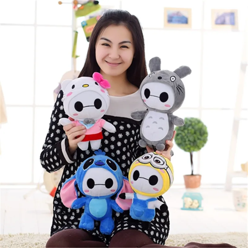 Explosion style cute cartoon hand-made plush toy big white turned into a Stefan My Neighbor Totoro Little Yellow Man KT Cat Doll
