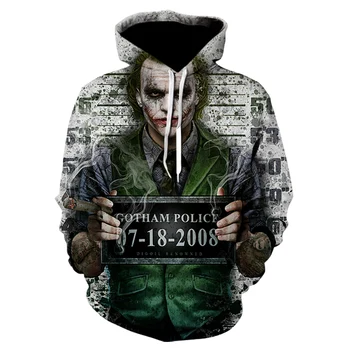 

Sudaderas hombre Horror IT Clown 3D Printed Hoodie Sweatshirts Men Women Tops Hip Hop Casual Oversized joker Hoodies mens jacket