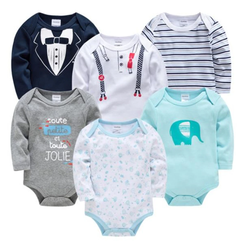 

Newborn Baby Boys Bodysuit 0-24M Infant Jumpsuits Onesie Roupas Bebe De Long Sleeve Cartoon Newborn Baby Girl Clothes Jumper Set