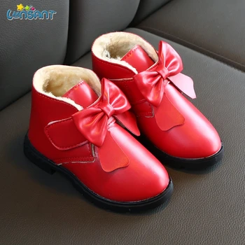 

LONSANT Winter Children Shoes Non-slip Boots Toddler Snow Boots Brand Girls Pompom Bow Boots Kids Fashion Sneakers N30