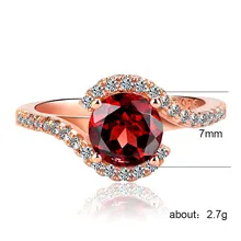 Женское кольцо, ювелирное изделие, кольца из розового золота, модное, красное, зеленое, инкрустированное цирконием, костюм, кольцо, Стерлинговое Серебро, юбилей, B2412