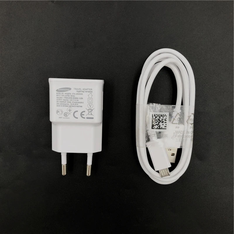Samsung A8 Зарядное устройство Путешествие адаптер 5В 2A ЕС зарядки Micro USB кабель для Galaxy S6 S7 край J3 J5 J7 Note 4/Note 5 A3 A5 A7 A10