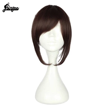 

【Ebingoo】Attack on Titan Sasha Blouse 35cm 13.78" Short Straight Cosplay Wigs for Women Claw Clip Ponytail Anime Synthetic Hair