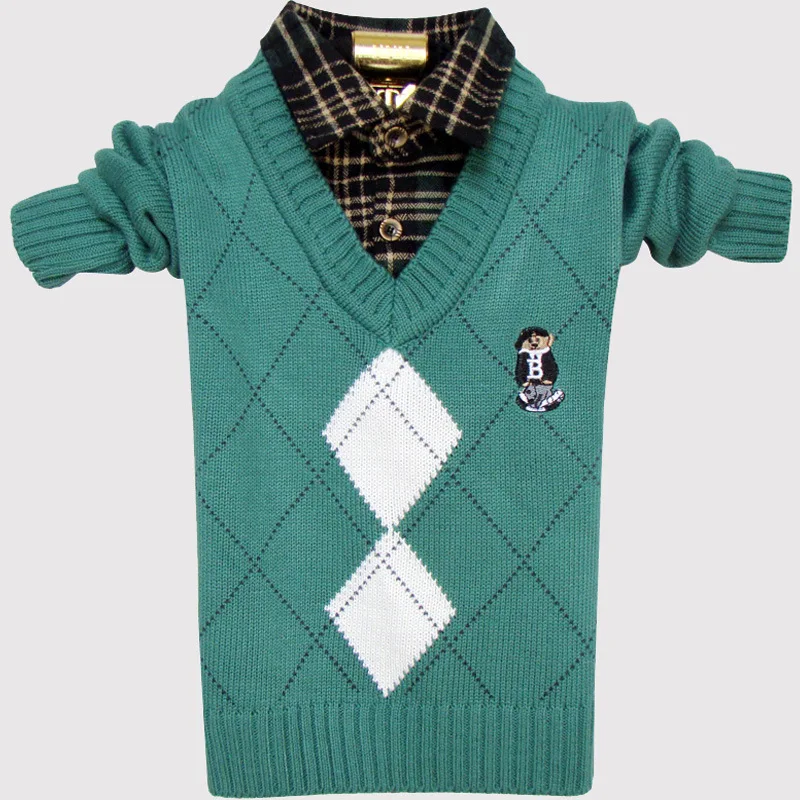 Детский свитер для мальчиков, одежда для детей, зимний теплый детский свитер, воротник-Черепаха и свитер с круглым воротником