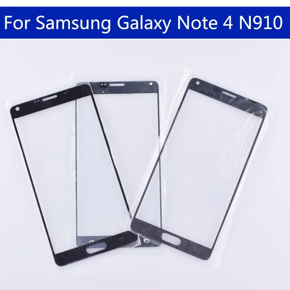10 шт./партия для samsung Galaxy Note 4 Note4 N910 N910A N910F N910H N9108V N910T N910W8 ЖК-объектив переднего внешнего стекла с сенсорным экраном