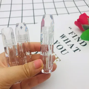 

10/50pcs 5ml Empty Lip Gloss Tube,Clear lip glaze Tube,Black cap,DIY Lipstick cosmetic packing Container,Gold collar