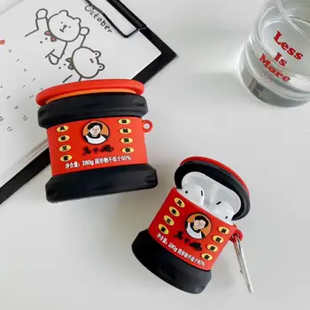

New 3d Laoganma chili sauce Case For AirPods pro Bluetooth Earphone Case for Apple Airpods 2 Protective Cover coque keyring
