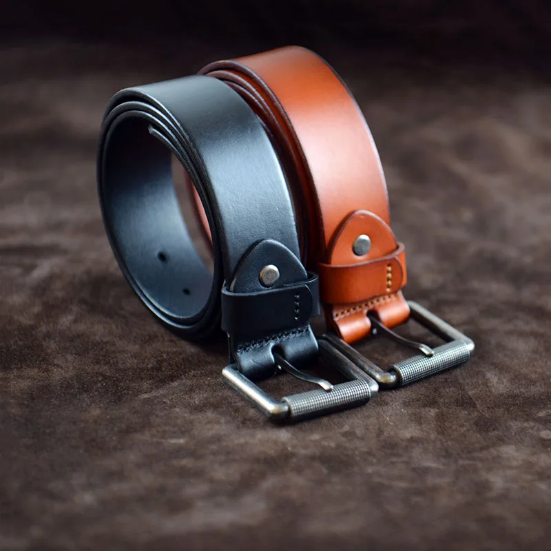 CINDY&ampALEN Mens Belts Brown Vintage Jeans Glossy Custom Handmade Genuine Leather Durable Luxury punk buckle belt Long Belt | Аксессуары